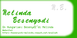 melinda besenyodi business card